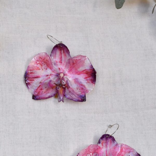 Pink Lady- Orchids earrings