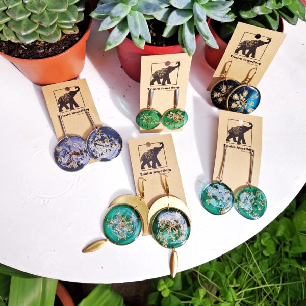 Queen Anne's Lace — Earrings Brass