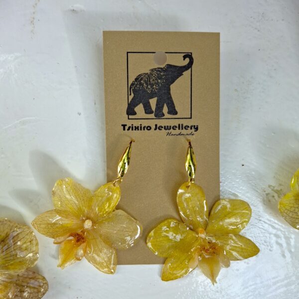 Yellow Orchid — Earrings