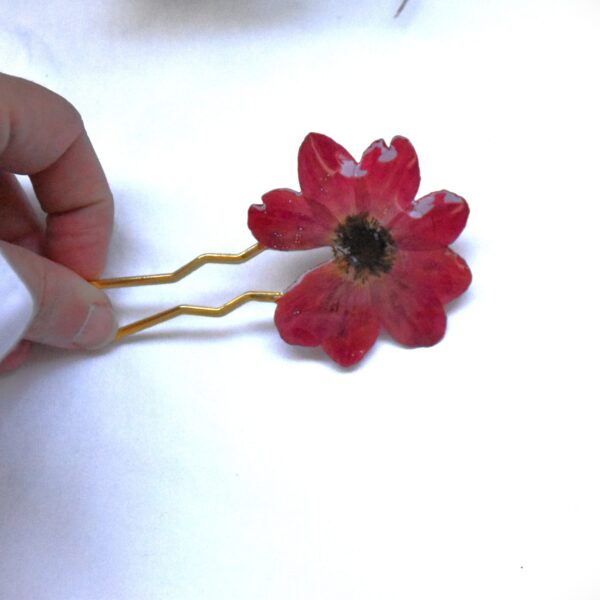 Anemone — Side Comb Gold (Red)