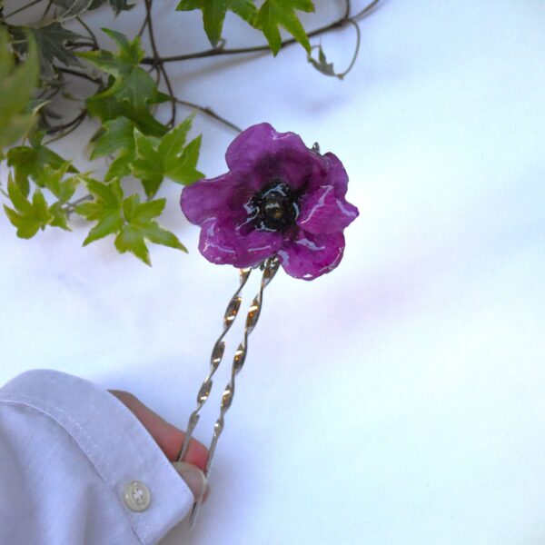 Anemone — U-pin Silver (Fuchsia)