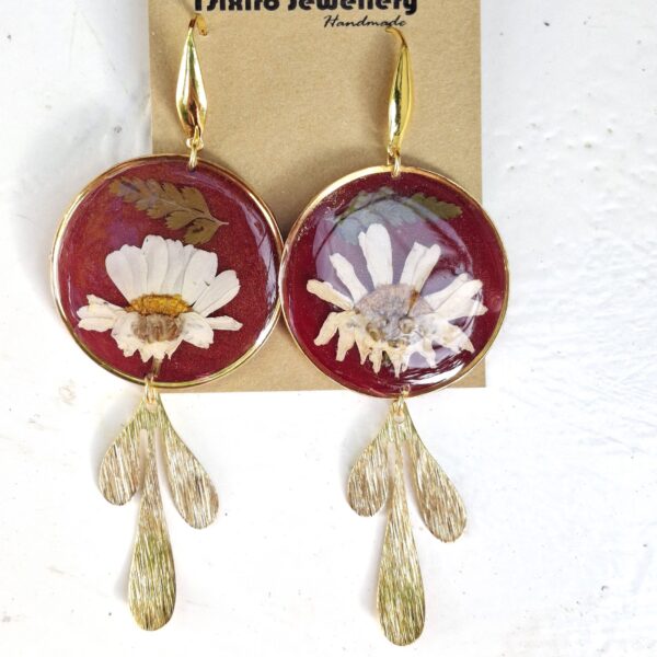 Daisy â EOS Collection Earrings (Drop with Gold Leaf)