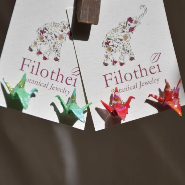 Origami Crane â Stud Earrings