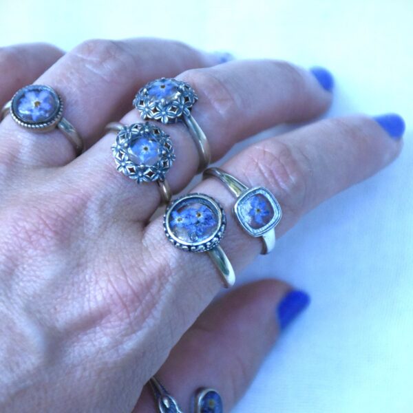 Forget-Me-Not — Adjustable Ring Silver
