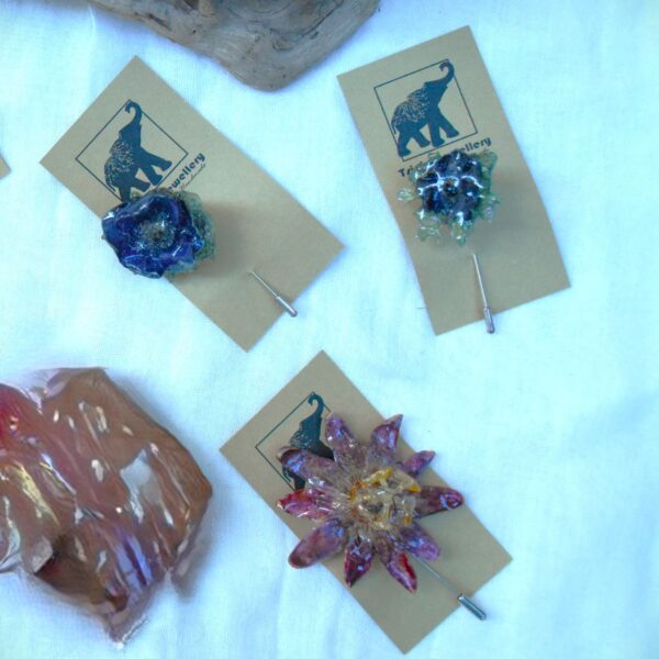Anemone & Passionflower Brooch