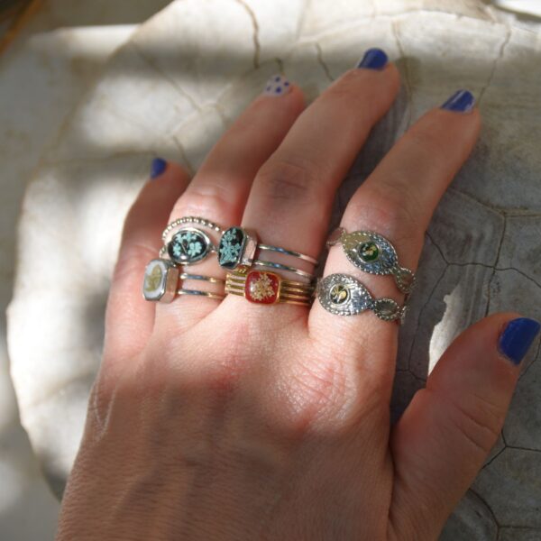 Botanical Ring — Steel