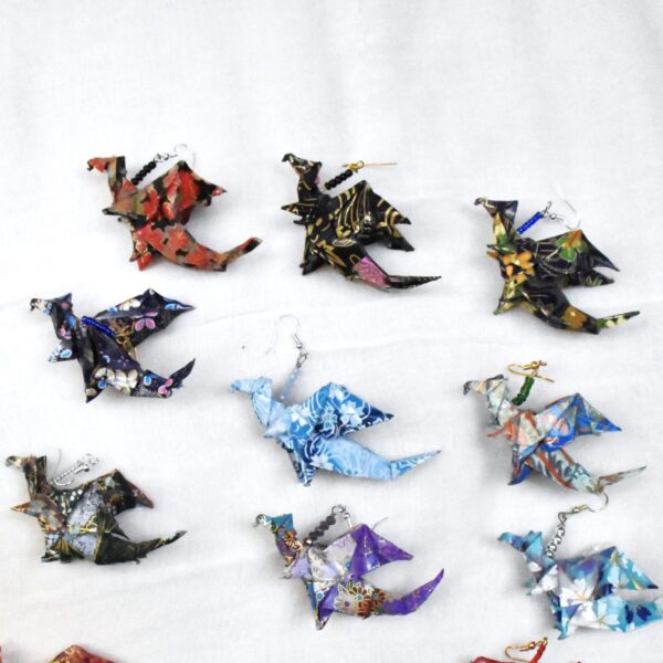 Origami Dragon â Single Earring