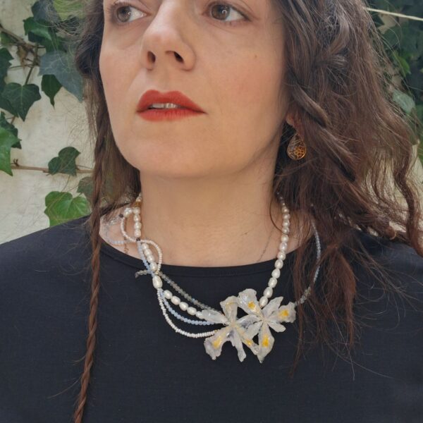 Japanese Iris — Statement Necklace